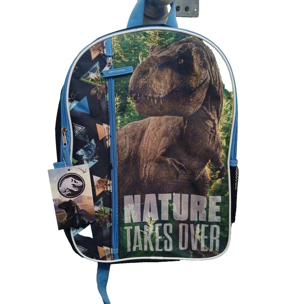 Universal Jurassic World 16in Backpack School Bag Black  11.5" W X 16" H X 4.5"D